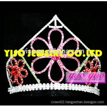 hot sale crown safes beautiful crystal flower tiara